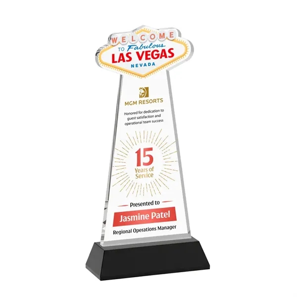 The Las Vegas Award is crafted from premium starfire crystal, featuring... from ASI 84592 St Regis Group / St Regis