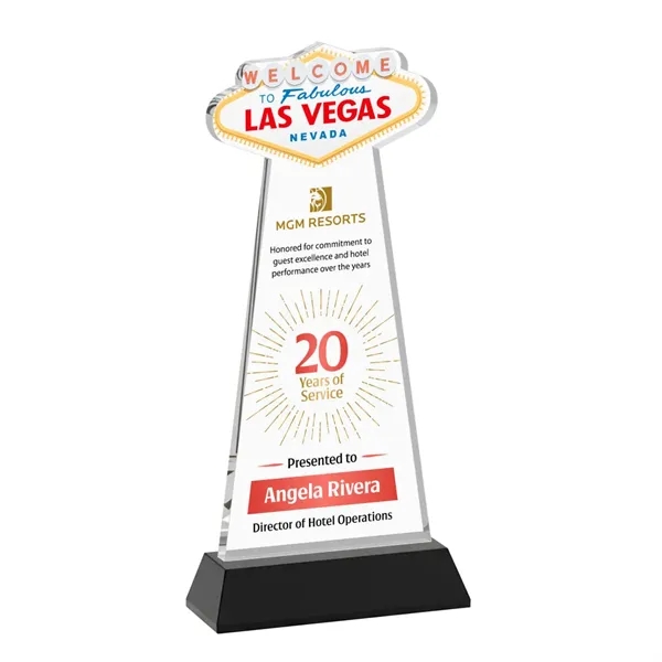 The Las Vegas Award is crafted from premium starfire crystal, featuring... from ASI 84592 St Regis Group / St Regis