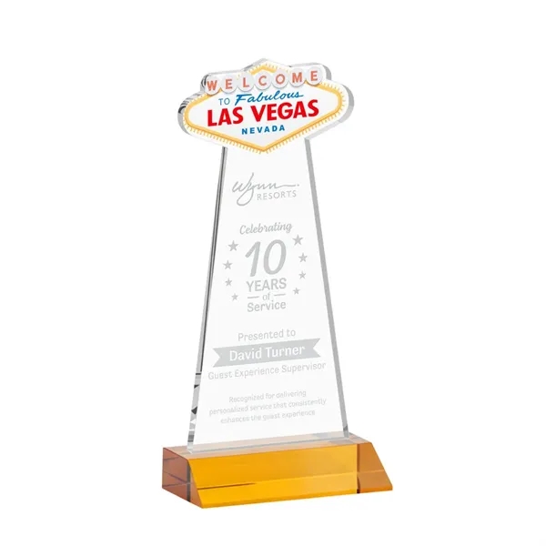 The Las Vegas Award is crafted from premium starfire crystal, featuring... from ASI 84592 St Regis Group / St Regis
