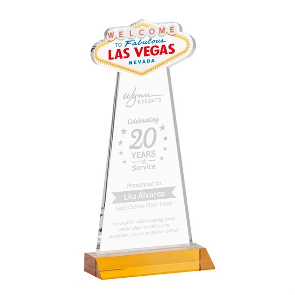 The Las Vegas Award is crafted from premium starfire crystal, featuring... from ASI 84592 St Regis Group / St Regis