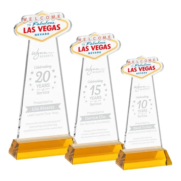 The Las Vegas Award is crafted from premium starfire crystal, featuring... from ASI 84592 St Regis Group / St Regis