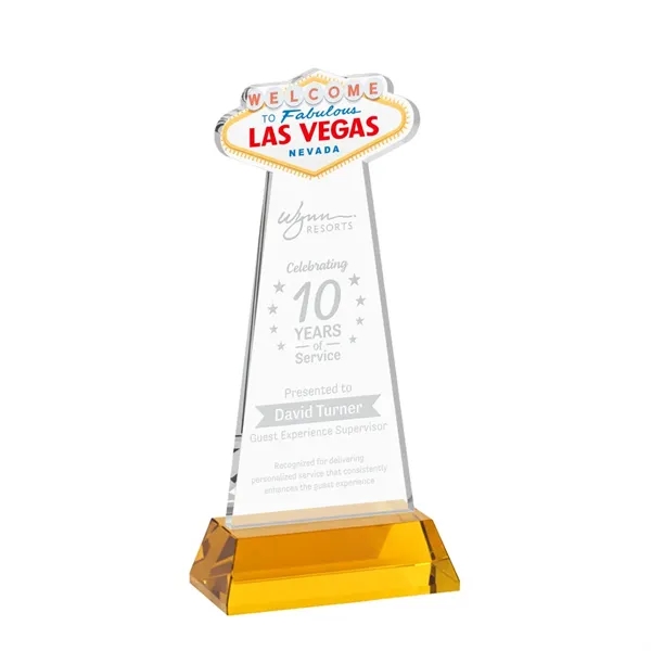 The Las Vegas Award is crafted from premium starfire crystal, featuring... from ASI 84592 St Regis Group / St Regis