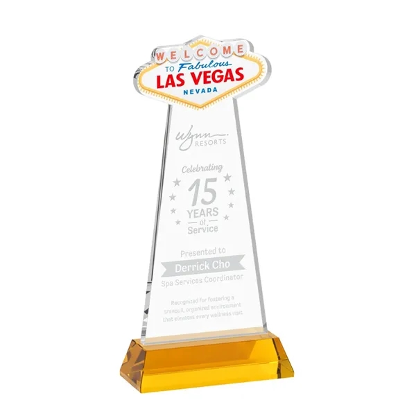 The Las Vegas Award is crafted from premium starfire crystal, featuring... from ASI 84592 St Regis Group / St Regis