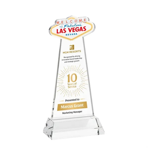 The Las Vegas Award is crafted from premium starfire crystal, featuring... from ASI 84592 St Regis Group / St Regis