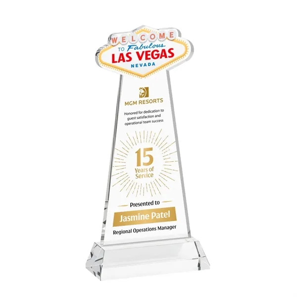 The Las Vegas Award is crafted from premium starfire crystal, featuring... from ASI 84592 St Regis Group / St Regis
