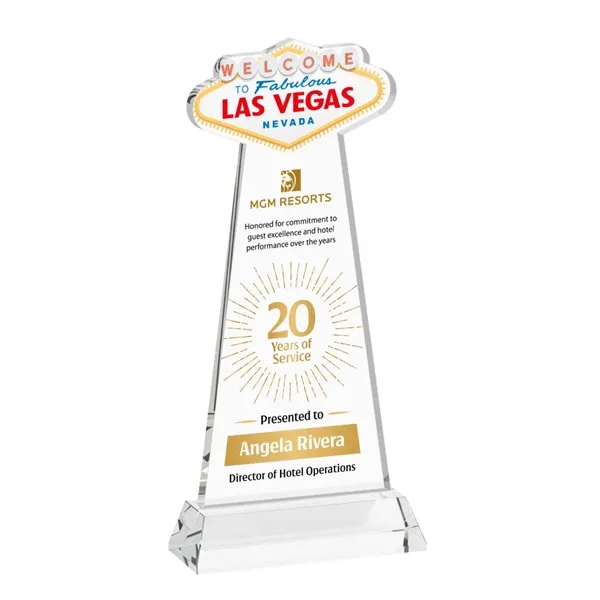 The Las Vegas Award is crafted from premium starfire crystal, featuring... from ASI 84592 St Regis Group / St Regis