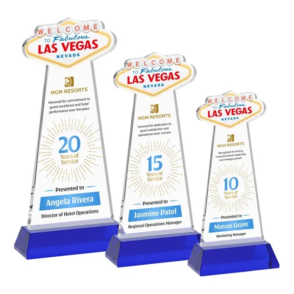 The Las Vegas Award is crafted from premium starfire crystal, featuring... from ASI 84592 St Regis Group / St Regis
