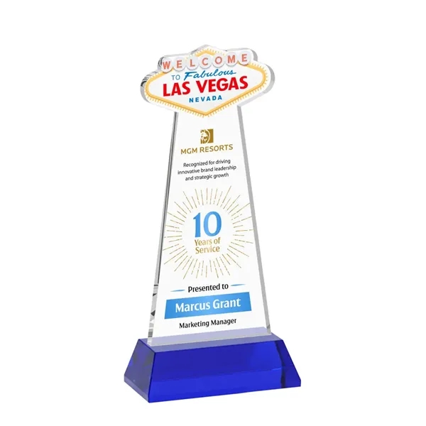 The Las Vegas Award is crafted from premium starfire crystal, featuring... from ASI 84592 St Regis Group / St Regis