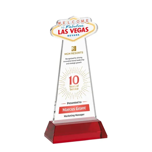 The Las Vegas Award is crafted from premium starfire crystal, featuring... from ASI 84592 St Regis Group / St Regis
