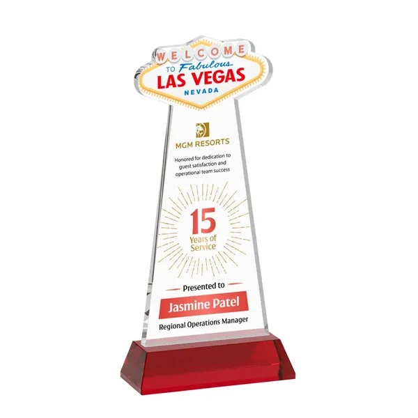 The Las Vegas Award is crafted from premium starfire crystal, featuring... from ASI 84592 St Regis Group / St Regis