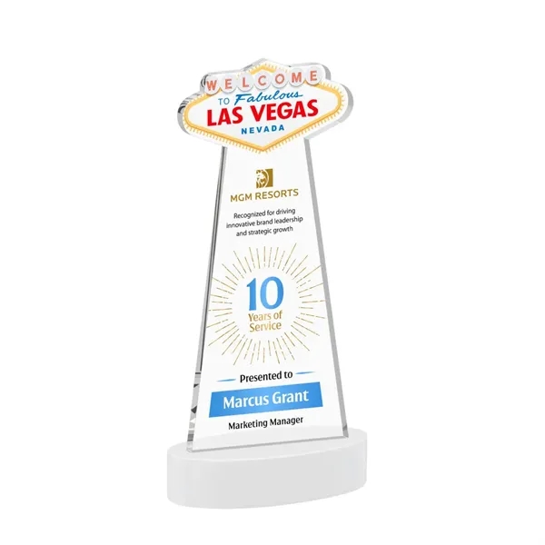 The Las Vegas Award is crafted from premium starfire crystal, featuring... from ASI 84592 St Regis Group / St Regis