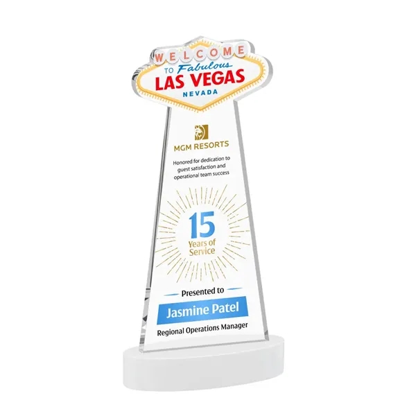 The Las Vegas Award is crafted from premium starfire crystal, featuring... from ASI 84592 St Regis Group / St Regis