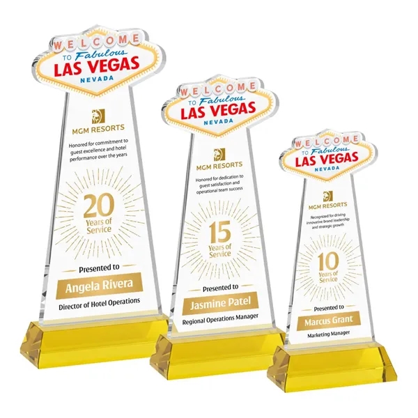 The Las Vegas Award is crafted from premium starfire crystal, featuring... from ASI 84592 St Regis Group / St Regis