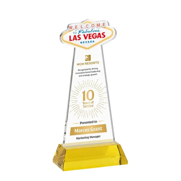 The Las Vegas Award is crafted from premium starfire crystal, featuring... from ASI 84592 St Regis Group / St Regis