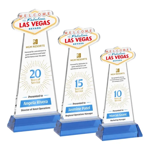The Las Vegas Award is crafted from premium starfire crystal, featuring... from ASI 84592 St Regis Group / St Regis