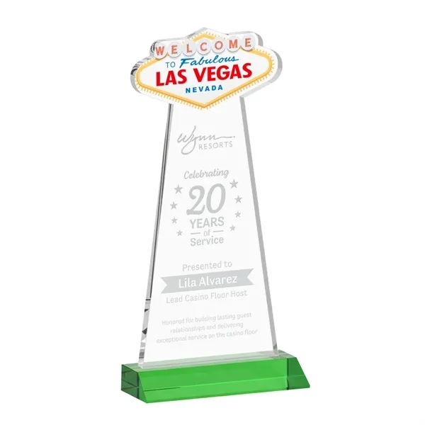 The Las Vegas Award is crafted from premium starfire crystal, featuring... from ASI 84592 St Regis Group / St Regis
