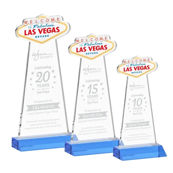 The Las Vegas Award is crafted from premium starfire crystal, featuring... from ASI 84592 St Regis Group / St Regis