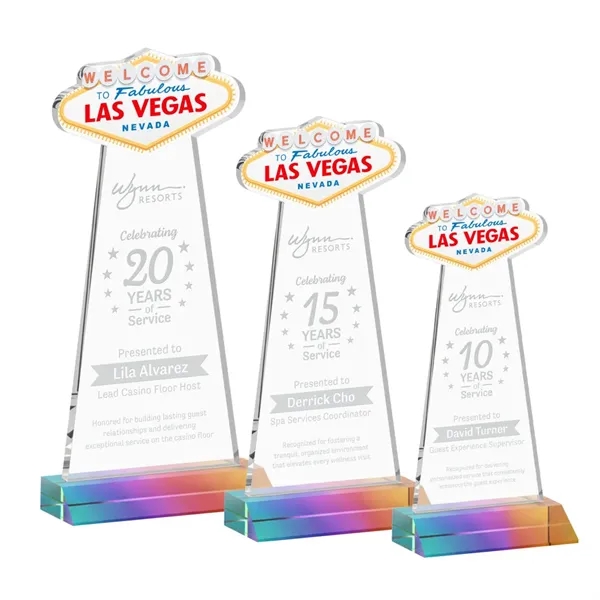 The Las Vegas Award is crafted from premium starfire crystal, featuring... from ASI 84592 St Regis Group / St Regis
