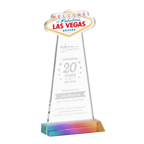 The Las Vegas Award is crafted from premium starfire crystal, featuring... from ASI 84592 St Regis Group / St Regis