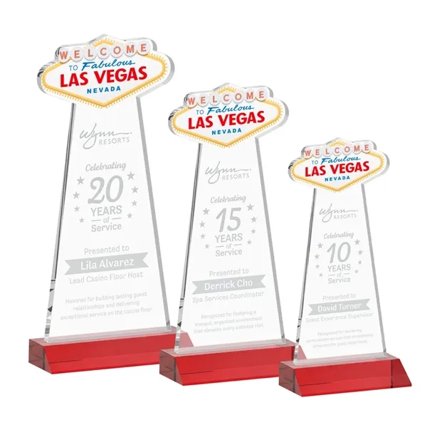 The Las Vegas Award is crafted from premium starfire crystal, featuring... from ASI 84592 St Regis Group / St Regis