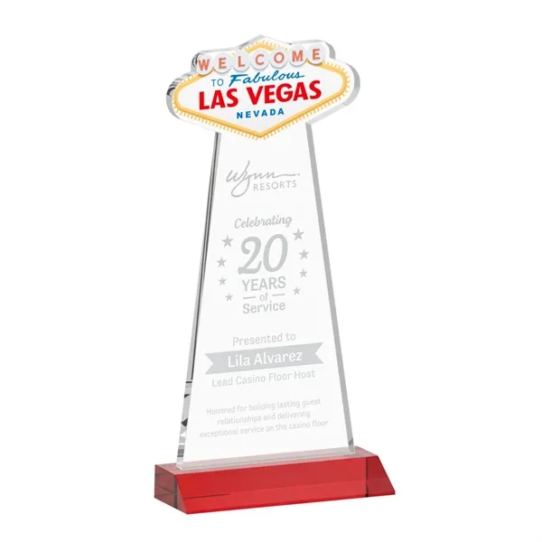 The Las Vegas Award is crafted from premium starfire crystal, featuring... from ASI 84592 St Regis Group / St Regis