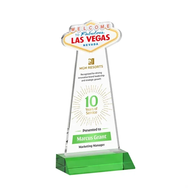 The Las Vegas Award is crafted from premium starfire crystal, featuring... from ASI 84592 St Regis Group / St Regis