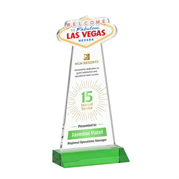The Las Vegas Award is crafted from premium starfire crystal, featuring... from ASI 84592 St Regis Group / St Regis