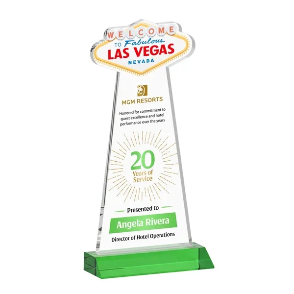The Las Vegas Award is crafted from premium starfire crystal, featuring... from ASI 84592 St Regis Group / St Regis