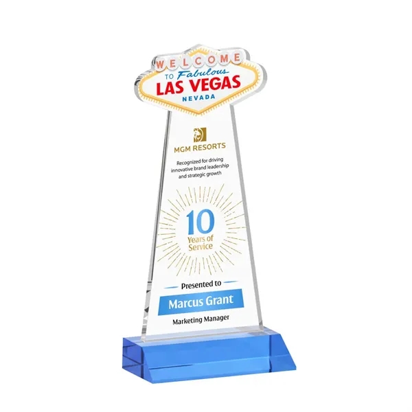 The Las Vegas Award is crafted from premium starfire crystal, featuring... from ASI 84592 St Regis Group / St Regis