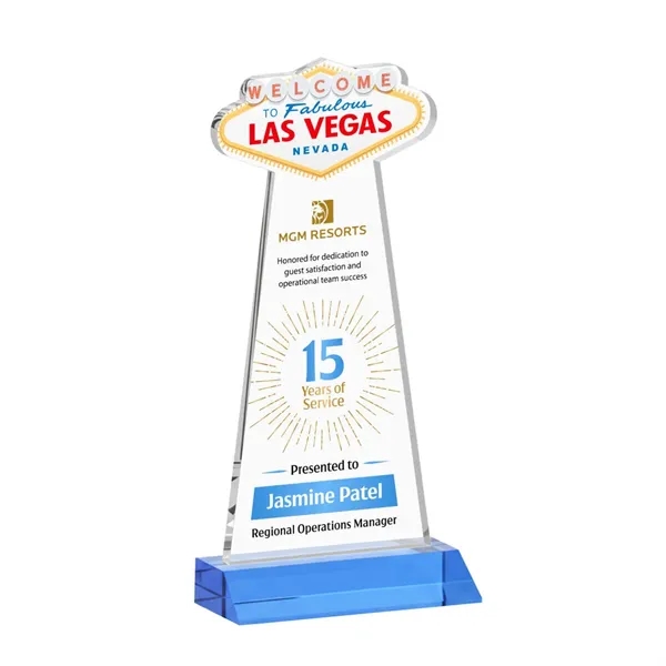 The Las Vegas Award is crafted from premium starfire crystal, featuring... from ASI 84592 St Regis Group / St Regis
