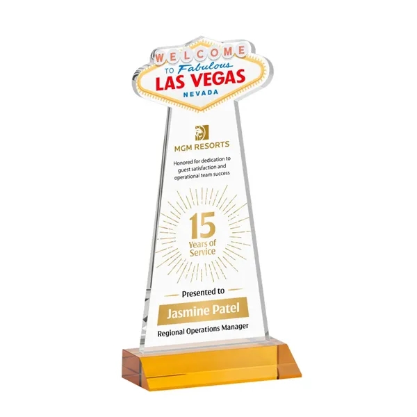 The Las Vegas Award is crafted from premium starfire crystal, featuring... from ASI 84592 St Regis Group / St Regis