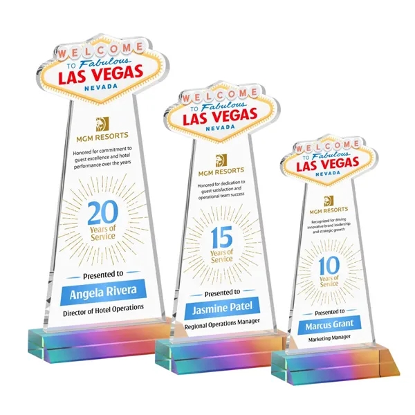 The Las Vegas Award is crafted from premium starfire crystal, featuring... from ASI 84592 St Regis Group / St Regis