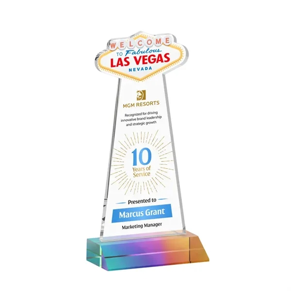 The Las Vegas Award is crafted from premium starfire crystal, featuring... from ASI 84592 St Regis Group / St Regis