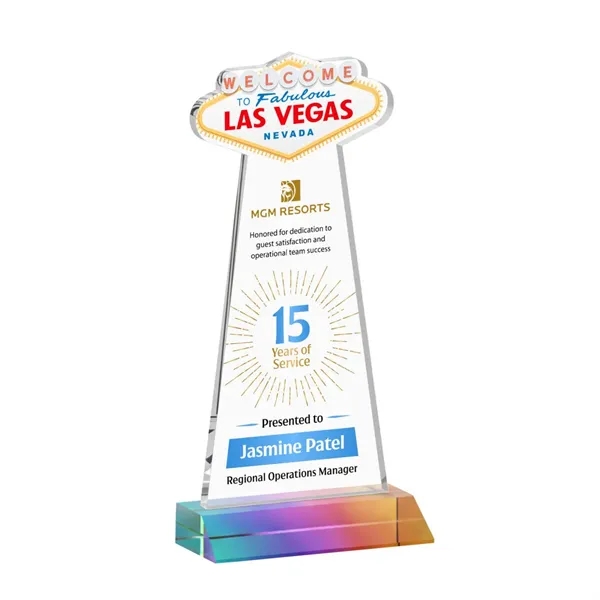 The Las Vegas Award is crafted from premium starfire crystal, featuring... from ASI 84592 St Regis Group / St Regis