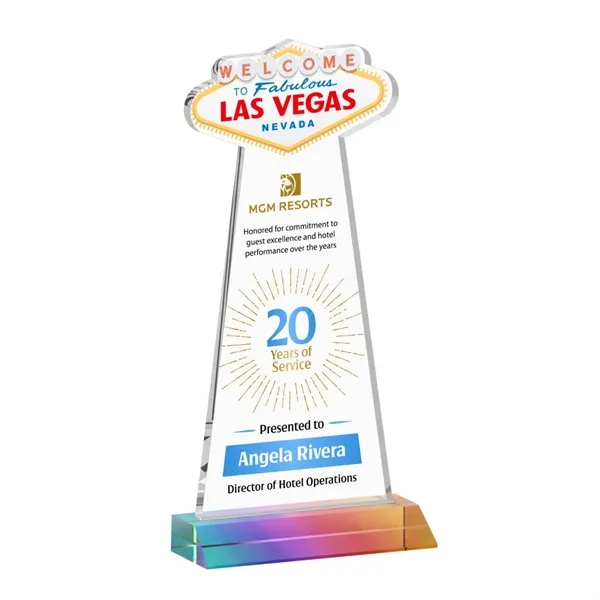 The Las Vegas Award is crafted from premium starfire crystal, featuring... from ASI 84592 St Regis Group / St Regis