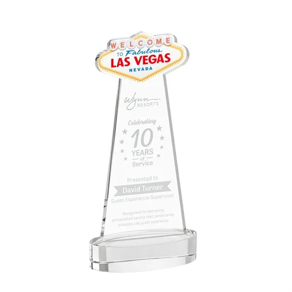 The Las Vegas Award is crafted from premium starfire crystal, featuring... from ASI 84592 St Regis Group / St Regis