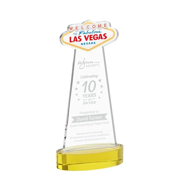 The Las Vegas Award is crafted from premium starfire crystal, featuring... from ASI 84592 St Regis Group / St Regis