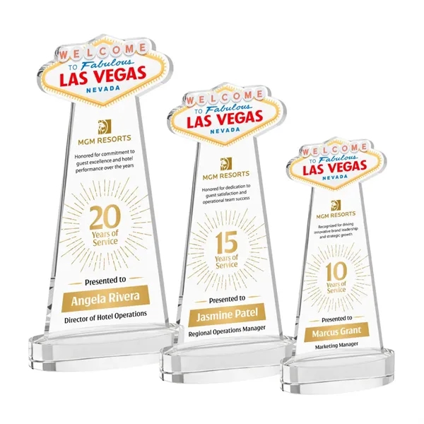 The Las Vegas Award is crafted from premium starfire crystal, featuring... from ASI 84592 St Regis Group / St Regis