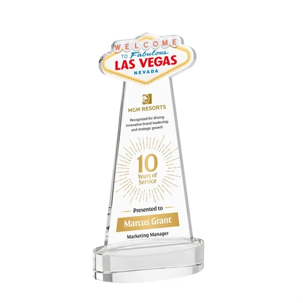 The Las Vegas Award is crafted from premium starfire crystal, featuring... from ASI 84592 St Regis Group / St Regis