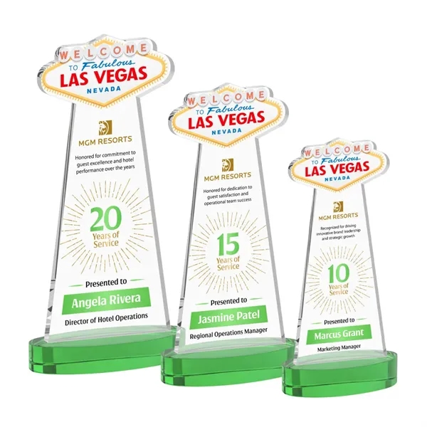 The Las Vegas Award is crafted from premium starfire crystal, featuring... from ASI 84592 St Regis Group / St Regis