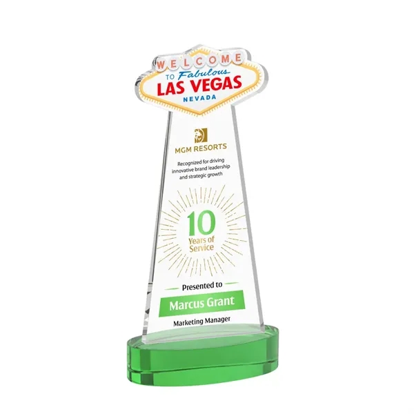 The Las Vegas Award is crafted from premium starfire crystal, featuring... from ASI 84592 St Regis Group / St Regis
