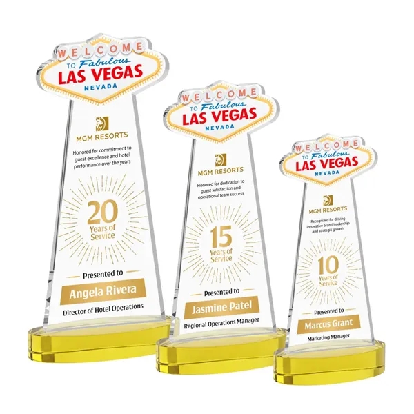 The Las Vegas Award is crafted from premium starfire crystal, featuring... from ASI 84592 St Regis Group / St Regis