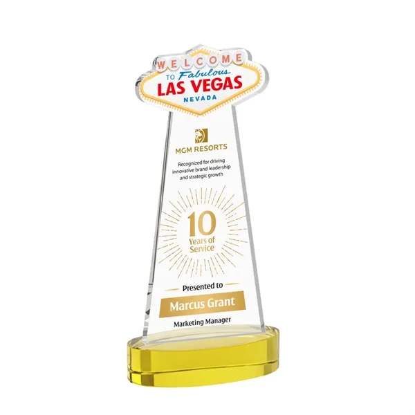 The Las Vegas Award is crafted from premium starfire crystal, featuring... from ASI 84592 St Regis Group / St Regis