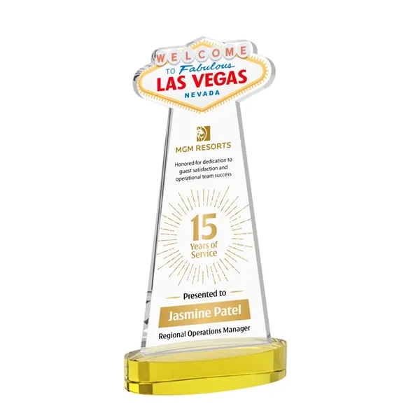 The Las Vegas Award is crafted from premium starfire crystal, featuring... from ASI 84592 St Regis Group / St Regis