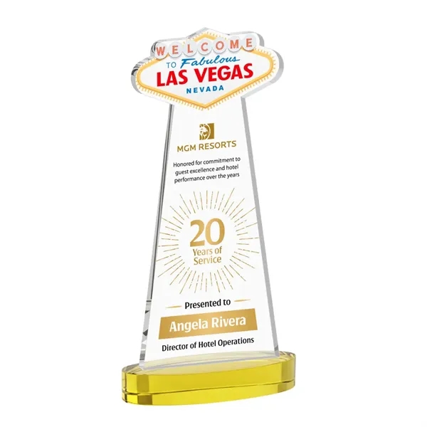 The Las Vegas Award is crafted from premium starfire crystal, featuring... from ASI 84592 St Regis Group / St Regis