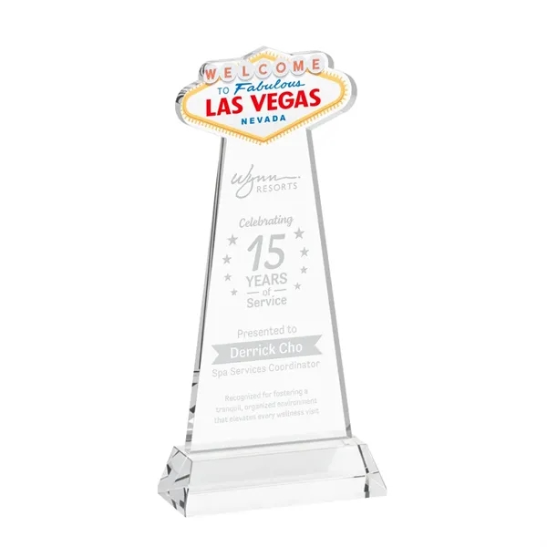 The Las Vegas Award is crafted from premium starfire crystal, featuring... from ASI 84592 St Regis Group / St Regis