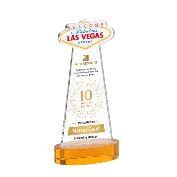 The Las Vegas Award is crafted from premium starfire crystal, featuring... from ASI 84592 St Regis Group / St Regis