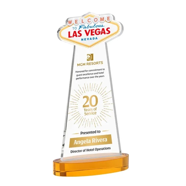The Las Vegas Award is crafted from premium starfire crystal, featuring... from ASI 84592 St Regis Group / St Regis