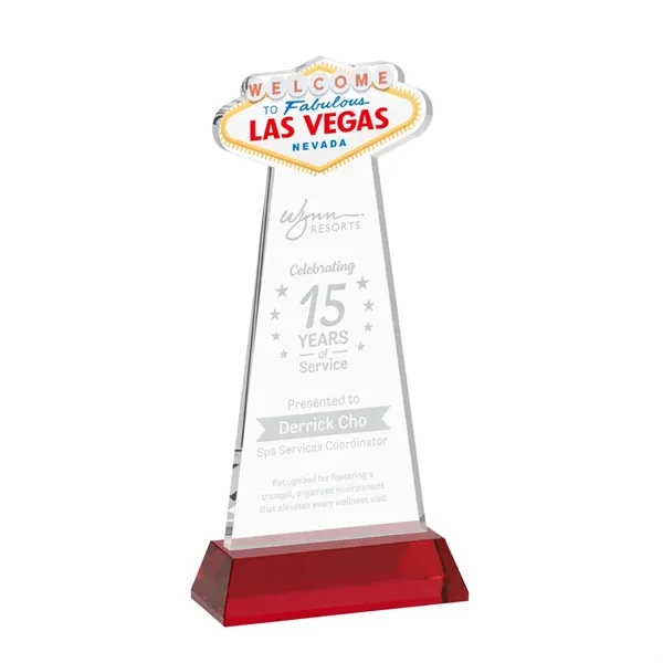 The Las Vegas Award is crafted from premium starfire crystal, featuring... from ASI 84592 St Regis Group / St Regis