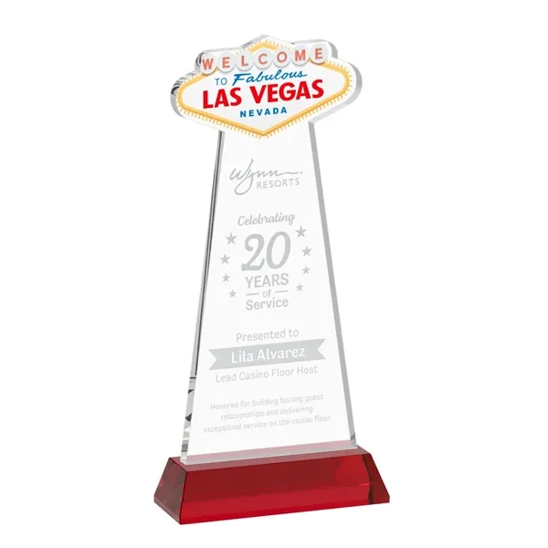 The Las Vegas Award is crafted from premium starfire crystal, featuring... from ASI 84592 St Regis Group / St Regis